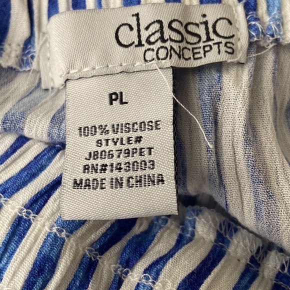 STRIPED WIDE LEG LIGHT PANTS - Picture 5 of 9